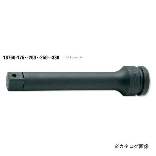 【メーカー名】●(株)山下工業研究所【特徴】●インパクトレンチなどの動力工具用エクステンションバーです。【仕様】●差込角:凹凸25.4mm●全長(mm):200●質量(g):1580●対応リング・ピン：Cリング=1801C/ピン・Oリング=1803A・1801Bに対応【材質・仕上げ】●クロムモリブデン鋼(SCM453)※お客様都合による返品・キャンセルは一切お受けできません。あらかじめご了承ください。【関連商品】コーケン ko-ken 1-1/2"(38.1mm) 18760-175 インパクトエクステンションバー 全長175mmコーケン ko-ken 1-1/2"(38.1mm) 18760-250 インパクトエクステンションバー 全長250mmコーケン ko-ken 1-1/2"(38.1mm) 18760-330 インパクトエクステンションバー 全長330mm&nbsp;&nbsp;