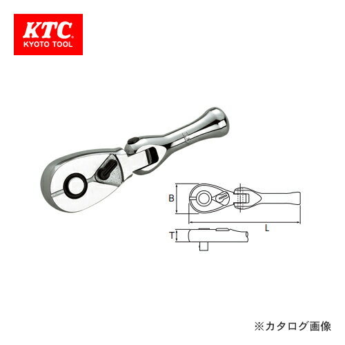 KTC 6.3sq. フレックスショートラチェットハンドル BR2FS