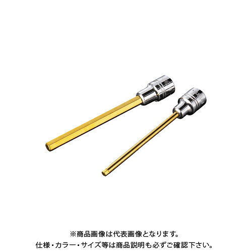 【メーカー】 ●京都機械工具(株) 【特長】 ●エクステンションバーを使用することなく対象へアプローチできるので、小さな径の深穴や上部に障害物がありドライバタイプではアプローチが難しい個所での作業が可能です。 ●TIN(チタン)コーティングにより耐摩耗性を向上。 ●六角二面幅3mm以下はねじれにくい丸軸を採用しました。 ●先端部の面取りで六角穴付きボルトへスムーズに挿入できます。 【仕様】 ●差込角(sq.)：6.3 ●サイズ(S/mm)：2.5 ●寸法D(mm)：12 ●全長(L/mm)：79.7 ●軸長(l/mm)：60 ●質量(g)：15 【関連商品】 KTC ネプロス 6.3sq.ロングヘキサゴンビットソケット 6mm NBT2-06L &nbsp; &nbsp; &nbsp; &nbsp;
