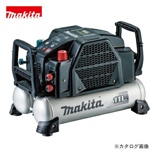 【メーカー】 ●（株）マキタ 【特長】 ●コンパクトボディだから、収納スペースを節約！ ●高剛性ケース＆カバーでたわみを抑え運転音を低減 ●ダブルファンで冷却風の整流化を実現 ●底面吸気構造で外部への音の伝わりを低減 ●低振動！防振フローティング構造 ●使いやすい、高輝度デジタル表示 ●高耐久機構 【仕様】 ●カラー：黒 ●最高圧力（MPa）[kgf/cm2]：4.5[46] ●運転方式：圧力センサー式 ●タンク容量（L）：11 ●減圧弁の圧力調整範囲 （MPa）[kgf/cm2]：一般圧/0.39〜0.88 [4〜9]、高圧/0.98〜2.45[10〜25] ●吐出し空気量（L/min）：106（一般圧/0.69MPa時）、85（高圧/2.26MPa時） ●空気取出口：2（一般圧）、2（高圧） ●回転数（min-1）［回転/分］：最大2,500（静音モード：最大1,800） ●電源（V）：単相100 ●電流（A）：15（静音モード：12） ●定格出力（kW）：1.3 ●本機寸法（長さ×幅×高さmm）：522×322×347 ●質量（kg）：15 【関連商品】 マキタ Makita 11L 46気圧 エアコンプレッサ 高圧/一般圧対応 青 AC462XL マキタ Makita 11L 46気圧 エアコンプレッサ 高圧/一般圧対応 赤 AC462XLR マキタ Makita 11L 46気圧 エアコンプレッサ 高圧専用（4口） 青 AC462XLH マキタ Makita 11L 46気圧 エアコンプレッサ 高圧専用（4口） 黒 AC462XLHB マキタ Makita 16L 46気圧 エアコンプレッサ 高圧/一般圧対応 黒 AC462XGB マキタ Makita 16L 46気圧 エアコンプレッサ 高圧専用(4口) 青 AC462XGH &nbsp; &nbsp; &nbsp; &nbsp;