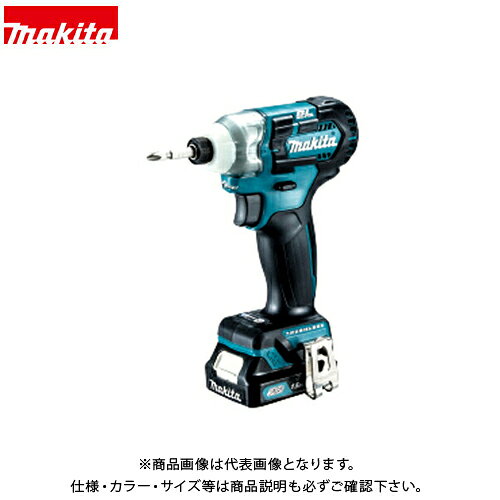 【メーカー】 ●（株）マキタ 【特長】 ●質量1kg未満、最強トルク！ ※質量1kg未満インパクドライバにおいて。 2016年8月現在、（株）マキタ調べ。 ●スライド式バッテリ ●抜群のフィット感 　細径で疲れにくい最適なグリップ形状 ●耐久性が向上 　端子接触点が多く、本機にしっかりホールド ●効率良く充電 　BL1015：約22分 【仕様】 ●最大締付けトルク：135（N・m） ●締付け能力 ・小ネジ：M4〜M8mm ・普通ボルト：M5〜M14mm ・高力ボルト：M5〜M12mm ・コーススレッド：22〜90mm ●打撃モード 　1)強 　2)弱 ●回転数（min-1）［回転/分］ 　1)0〜3,000 　2)0〜1,300 ●打撃数(min-1)［回/分］ 　1)0〜3,900 　2)0〜1,600 ●機体寸法 　長さ135×幅66×高さ210mm ●質量（バッテリ含む）： 　0.97kg ●1充電あたりの作業量（目安）※ ・木ネジ（ラワン）φ3.8×45mm： 　約230本 ・木ネジ（ラワン）φ4.2×65mm： 　約130本 ・小ネジ（鋼板）M8×16mm： 　約820本 ※数値は参考値です。バッテリの充電状態や作業条件により異なります。 【セット内容・付属品】 ●バッテリBL1015×2本・充電器DC10SA・ケース付 ●プラスビット2-65 ●フック