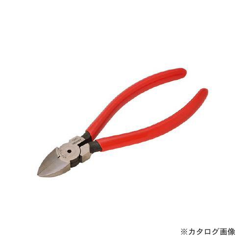 【メーカー】 ●室本鉄工（株） 【特長】 ●広く一般的に使用されているニッパです。 ●薄刃 ●ソフトカバー付 【仕様】 ●切断能力(mm)鉄線：φ1.5 ●切断能力(mm)銅線：φ2.6 ●全長(mm)：150 ●質量(g)：130 【関連商品】 メリー MERRY スナップリングプライヤ 穴用 HS175A-200 メリー MERRY スナップリングプライヤ JC175B-190 メリー MERRY スナップリングプライヤ HC175B-190 メリー MERRY ストッパ付強力プラニッパ 99S-200 メリー MERRY ストッパ付強力プラニッパ 99S-175 メリー MERRY ストッパ付強力プラニッパ 99S-150 メリー MERRY スタンダードニッパ 450-125 メリー MERRY コンパウンド倍力プラニッパ WA1000F-160 メリー MERRY コンパウンド倍力ニッパ WA1000-160 &nbsp;