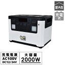 ポータブル電源 ごっつエネル2000 大容量2000W 防災対策 屋内型 パススルー機能 EPS機能 正弦波 精密機器 車中泊 アウトドア 工事現場 メーカー直送品 日動工業 LPE-E3800L(4)