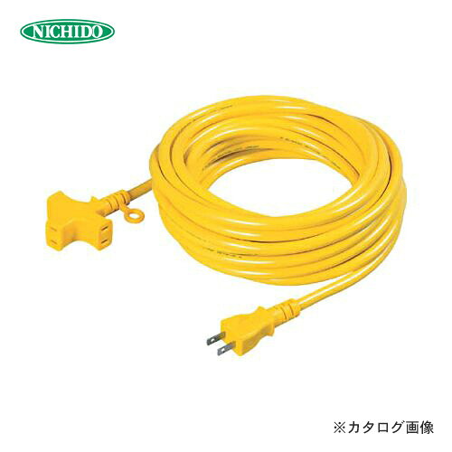 日動工業 延長コード 十字トリプル10m 黄色 MRS-10-Y