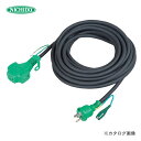 【お買い得】日動工業 トリプルポッキン アース付 極太ソフト電線延長コード10m 黒色 PPT-10E-B