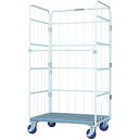 【送料別途】【直送品】ワコー 床板プラスチック製カゴ車 1100x800x2000 WKP-1180H(4)
