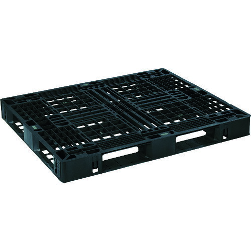 【送料別途】【直送品】NPC 輸出梱包用プラスチックパレットEXAー1210 片面四方差し 黒 EXA-1210-F-BK