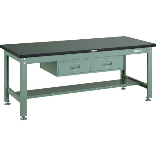 【送料別途】【直送品】TRUSCO RDW型作業台 1800X750XH740 2列引出付 RDW-1800FL2