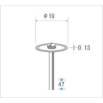 ナカニシ 電着ダイヤモンドディスク#400刃径19×刃長0.13×軸径3 14041