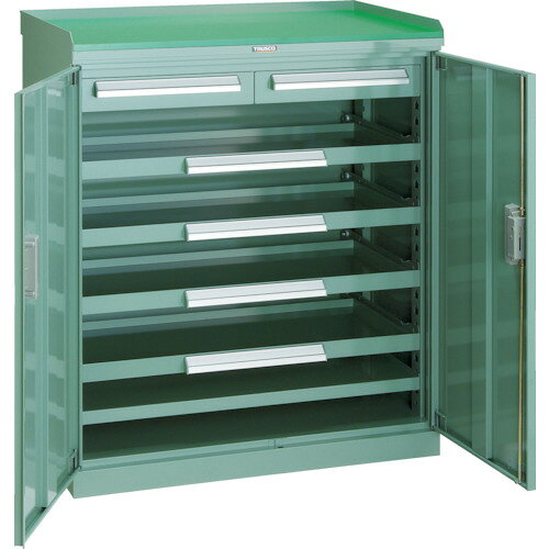 【送料別途】【直送品】TRUSCO スライド工具キャビネット 881X551 コボレ止め天板付 DX-33