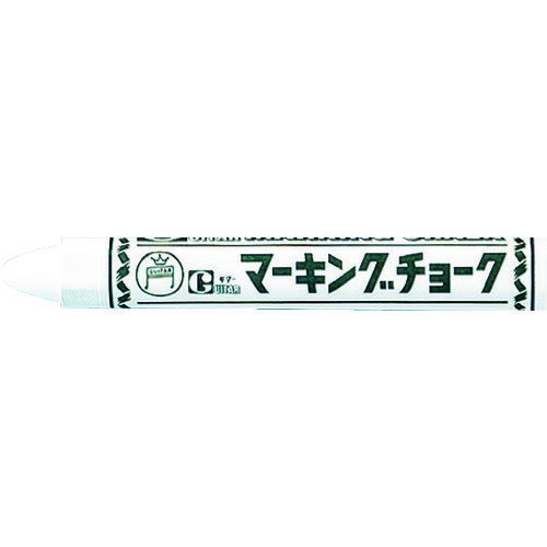 【ご注意】・商品画像はサイズ違いや色違いを含む代表画像(イメージ)を使用している商品がございます。　・モデルチェンジ等により仕様や色等の変更が生じる場合がございます。・画像の商品数と販売数は異なる場合がございます。(例：画像が2本でも販売は1本単位等)※販売単位が不明な場合は当店までお問い合わせくださ。商品画像とサイズ・色が違う等での返品・交換はお受けできませんので最終的な仕様等不明な点はメーカーHP等にてご確認くださいますよう、よろしくお願い致します。【メーカー】●寺西化学工業（株）【特長】●折れにくく、手を汚さずに簡単に使える固型マーカーです。【用途】●道路工事、水道工事でのマーキング。●木材、金属、プラスチック、ガラス、ゴム、皮革へのマーキングに。【仕様】●色：白●直径(mm)：16●長さ(mm)：111●1箱10本入【材質・仕上げ】●固形パラフィン●顔料【1注文あたり入数】●10本【質量】●206.000G商品詳細はオレンジブックカタログ2024年の【1巻0727ページ】をご確認下さい。※紙カタログのページです。デジタルカタログはページ数が異なります。掲載画像はオレンジブックカタログ年初出時のものです。現在の仕様（色・形・細かな性能等）と異なる場合がございます。またサイズ違い等画像がすべてご用意できない場合には、サイズ違いをイメージにて掲載している場合がございます。メーカーHP等で現在の仕様をご確認下さいますようお願いいたします。使用用途に影響のない画像との違いでの返品・交換は致しかねますのでご了承下さい。オレンジブックカタログでは多数のメーカー製品を取扱っております。メーカーによっては店内別ページにて他流通ルートの同等品が別価格で販売されている場合がございますが価格等は購入ページのものとなり変更はできかねます。あらかじめご了承ください。