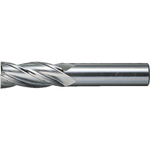 三菱K 4枚刃センタカット ハイススクエアエンドミルミディアム刃長(M)3mm 4MCD0300