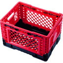 TRUSCO 折りたたみメッシュコンテナ25L レッド TR-MPB25-R