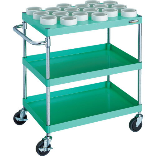 【送料別途】【直送品】TRUSCO ツールワゴン フェニックスワゴン 750X500XH880 HSK100A ヤンググリーン..