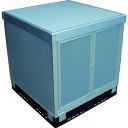 【送料別途】【直送品】TRUSCO パレットボックス スタックカーゴ1面観音扉・3面パネルタイプ 1100×1100×H700 SCP3T1-1170
