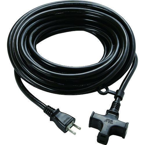 TRUSCO 3個口ソフトタイプ延長コード 10m ブラック TKC15-103PSBK