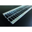 【送料別途】【直送品】奥岡 スチール製 U字溝用 グレーチング 溝幅120用 並目 ノンスリップ OKUN-3 12-19