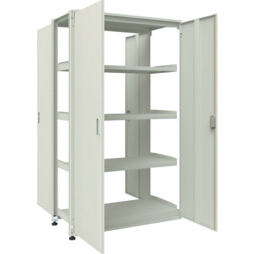 【送料別途】【直送品】TRUSCO M3型ユニット中量棚 両面タイプ 両開き扉 H2100XW1200 連結 M3-WU7465-R-B