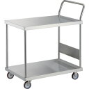 【送料別途】【直送品】TRUSCO ステンレス台車 オールステン台車 800X450 片袖2段 NU車輪 ハンドル高さ1050 AS-32H-100NU
