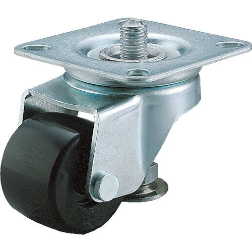 ユーエイ プレート式 自在 アジャスター付キャスター 強化ナイロン 車輪径65mm AFタイプ AF型 取付寸法80×80(75×75) AF-65