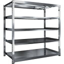 【送料別途】【直送品】TRUSCO ステンレス製中量ボルトレス棚 SM3型 W1800×D921×H1800 5段 単体 SM3-6695