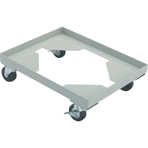 TRUSCO 箱台車 内寸550X390 ゴム車 自在ストッパー付X2 B-3BGS(4)