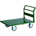 【送料別途】【直送品】TRUSCO 鋼鉄製運搬車 1200X750 Φ200プレス車 緑 SH-1N:GN