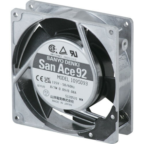 SanAce ACファン(92×25mm AC200V プラグコード付属) S-109S092