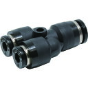 ピスコ チューブフィッティング 違径ユニオンワイ 6×4 PW6-4