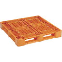 【送料別途】【直送品】NPC プラスチックパレットSLA-1111 片面四方差し オレンジ SLA-1111-OR