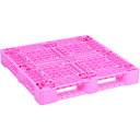 【送料別途】【直送品】NPC プラスチックパレットSLA-1111 片面四方差し ピンク SLA-1111-P