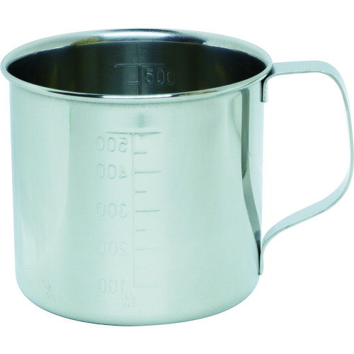 TRUSCO 計量カップ ステンレスビーカー 注ぎ口無 容量0.5L TSH634