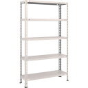 【送料別途】【直送品】TRUSCO スチールラック 軽量棚 中棚ボルトレス型 875X300X1500 5段 ネオグレー L53V-15:NG(3)