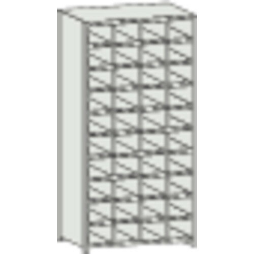 【送料別途】【直送品】TRUSCO スチール製区分棚 KB型 コボレ止め付 W875×D250×H1800 4列10段 KB-4100