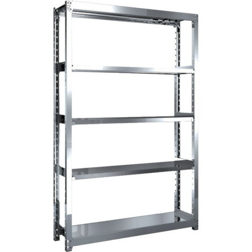 【送料別途】【直送品】TRUSCO ステンレス棚 ステンレス軽中量棚 単体 W1160XD300XH1800 5段 SM2-6435