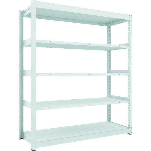 【送料別途】【直送品】TRUSCO TUG型中量ボルトレス棚 600kg 単体型 955×476×H2100 5段 TUG600-73S-5