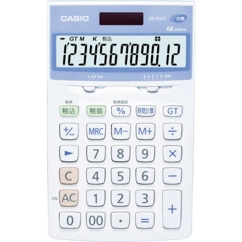 カシオ 電卓(抗菌、SIAA登録モデル) JW-122CL-N カシオ 電卓(抗菌、SIAA登録モデル) JW-122CL-N