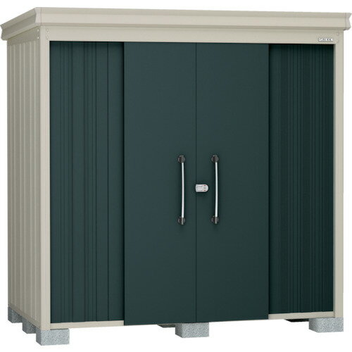 【送料別途】【直送品】ダイケン 物置ガーデンハウス DM-Z2113棚板付一般型 マカダムグリーン DM-Z2113-MG(4)