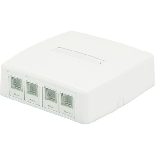 パンドウイット CAT5Eスプリングシャッター付きローゼットキット 4個口 白 JOQ4H500