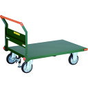 【送料別途】【直送品】TRUSCO 鋼鉄製運搬車 1200X750 ハンドル側自在車 Lストッパー付 SH-1RSS
