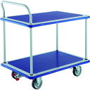 【送料別途】【直送品】TRUSCO プレス製台車 ドンキーカート 片袖2段 4輪リングストッパー付 204NJKRS-4