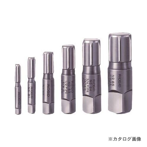 【メーカー】 ●Ridge Tool Company 【特長】 ●管やプラグ継手の破損した末端ねじ部を簡単に取り出し可能 ●ハンマーで叩き込み、レンチで回すだけの簡単作業 ●ドリル径を示すマーク付き。このドリルでプラグや継手にエキストラクタを入れる穴を開けます ●Sch.80管用 【仕様】 ●全長(mm)：87 ●適合パイプ：1”(25mm） ●使用可能ドリル：1-1/16”(26mm） ●質量(g)：354 【関連商品】 リジッド RIDGID 35640 83E (1/2) パイプ エクストラクタ- リジッド RIDGID 35645 84E (3/4) パイプ エクストラクタ- リジッド RIDGID 35655 86E (1 1/4) パイプエクストラクタ- リジッド RIDGID 35660 87E (1 1/2) パイプ エクストラクタ- リジッド RIDGID 35665 89E (2) パイプ エクストラクタ- リジッド RIDGID 35815 タップ 1/8 NPT E5112 リジッド RIDGID 35820 タップ 1/4 NPT E5113 リジッド RIDGID 35825 タップ 3/8 NPT E5114 リジッド RIDGID 35830 タップ 1/2 NPT E5115 &nbsp;