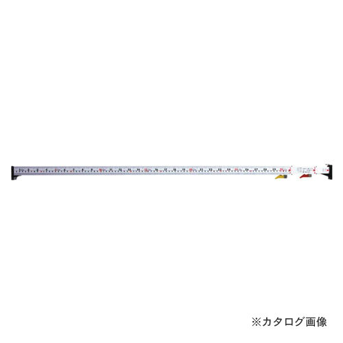 【メーカー】 ●シンワ測定(株) 【特長】 ●ストッパーレバーが強化され、折れにくさ、固定のしやすさが格段にアップしました。 ●外測用フックを引っ掛けて外寸測定ができます。 ●3倍の長さまで伸び、読み取りは手元で確認でき、一人でも簡単に長い間隔を測る事ができます。 ●突き当て部にはプラスチックを使用しているので、突き当て箇所に傷を付けません。 ●大きくて読み取りやすい目盛数字を採用しています。 ●伸縮が一方向なので、持ち替える必要がなく、特に天井高測定に適しています。 ●ワンタッチ式のストッパーレバーで、作業のスピードアップが図れます。 ●裏面書き込みテープ付で、寸法の写しやバカ棒用途に便利です。 ●大型の突き当てと側面ギリギリまで伸ばした目盛線で測りやすくケガキやすいです。 【仕様】 ●本体サイズ 1,078〜2,821×47×23mm ●製品質量 710g ●長さの許容差 2mまで±1.0mm 2m以上±0.5mm/m ●測定範囲 1,078mm（3尺5寸6分相当）〜2,821mm（9尺3寸1分相当） 【材質・仕上げ】 ●突き当て部：ABS樹脂 ●竿：アルミ ●ストッパーレバー：ポリカーボネート樹脂 ●ジョイント：ポリアセタール樹脂 ●外測用フック：ステンレス 【関連商品】 シンワ測定 3倍尺 のび助 一方向式 2 A 3尺2寸 併用目盛 65190 シンワ測定 3倍尺 のび助 一方向式 2 AB6尺6寸 併用目盛 65191 【運賃見積り】【直送品】 シンワ測定 3倍尺 のび助 一方向式 2 C 12尺 併用目盛 65193 【運賃見積り】【直送品】 シンワ測定 3倍尺 のび助 一方向式 2 D 13尺5寸 併用目盛 65194 【運賃見積り】【直送品】 シンワ測定 3倍尺 のび助 一方向式 2 E 15尺5寸 併用目盛 65195
