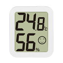 デジタル温湿度計 環境チェッカーホワイト 99×115×21mm 大文字 シンワ測定 73247