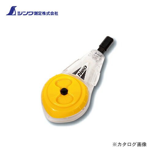 シンワ測定 ハンディチョークライン Neo自動巻 太糸 イエロー 77493