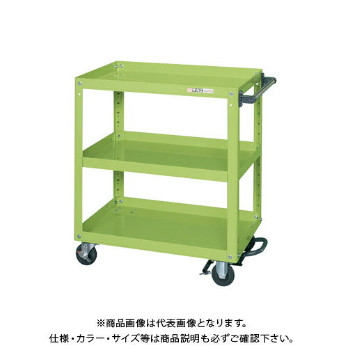 【送料別途】【直送品】サカエ スーパーワゴン フットブレーキ付 EKR-200BR