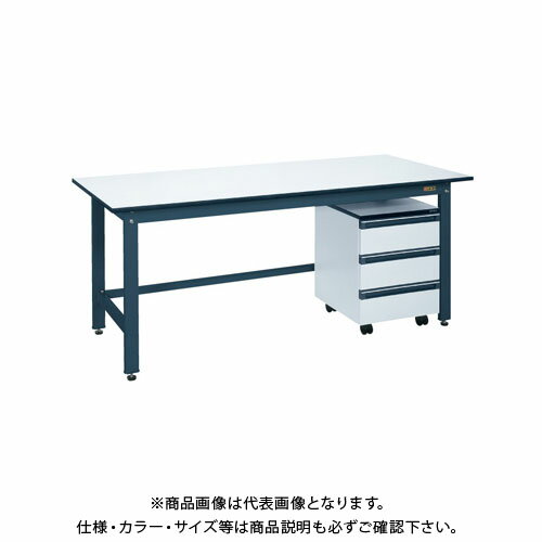 【送料別途】【直送品】サカエ 軽量作業台KKタイプ・キャビネットワゴン付 KKD-127LA