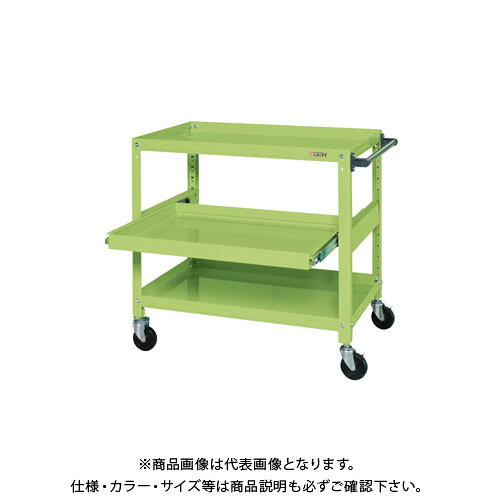【送料別途】【直送品】サカエ スーパースペシャルワゴン・スライド棚付 SSW-442S