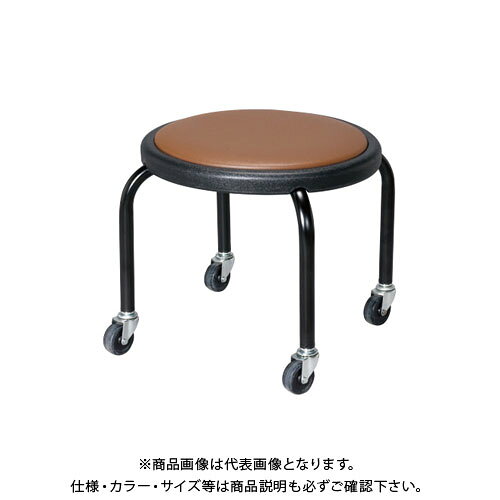 【メーカー】 ●オリジナルブランド 【特長】 ●床面に近い、低姿勢での作業に最適なチェアーです 【仕様】 ●外寸：W465×D465×H330mm ●質量：7kg ●本体カラー：ブラウン ●キャスター：50φゴム車(M12×P1.25) ●張地：ビニールレザー張り ※北海道・沖縄・離島は別途運賃が掛かります。 ※お客様都合による返品・キャンセルは、いかなる場合もお受けできません。予めご了承下さい。 ※大型商品は車上渡しとなりますので、ご注文の際はご注意下さい。