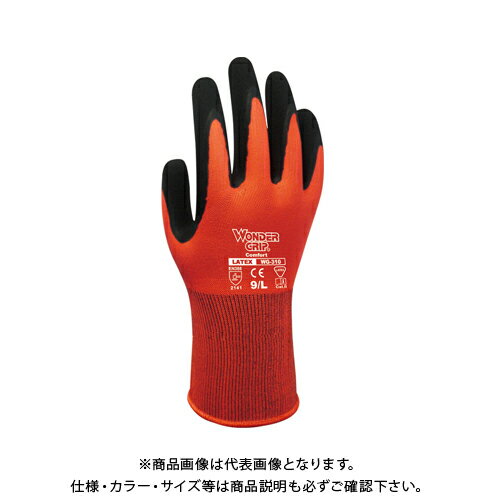 ユニワールド ワンダーグリップコンフォート 10双 レッド WG310 L